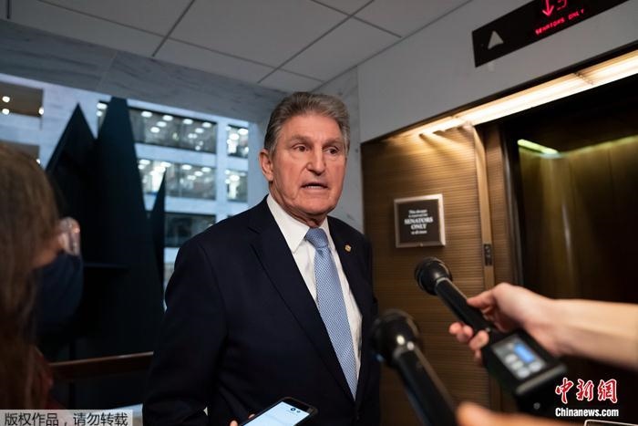 資料圖：美國(guó)民主黨籍參議員曼欽。