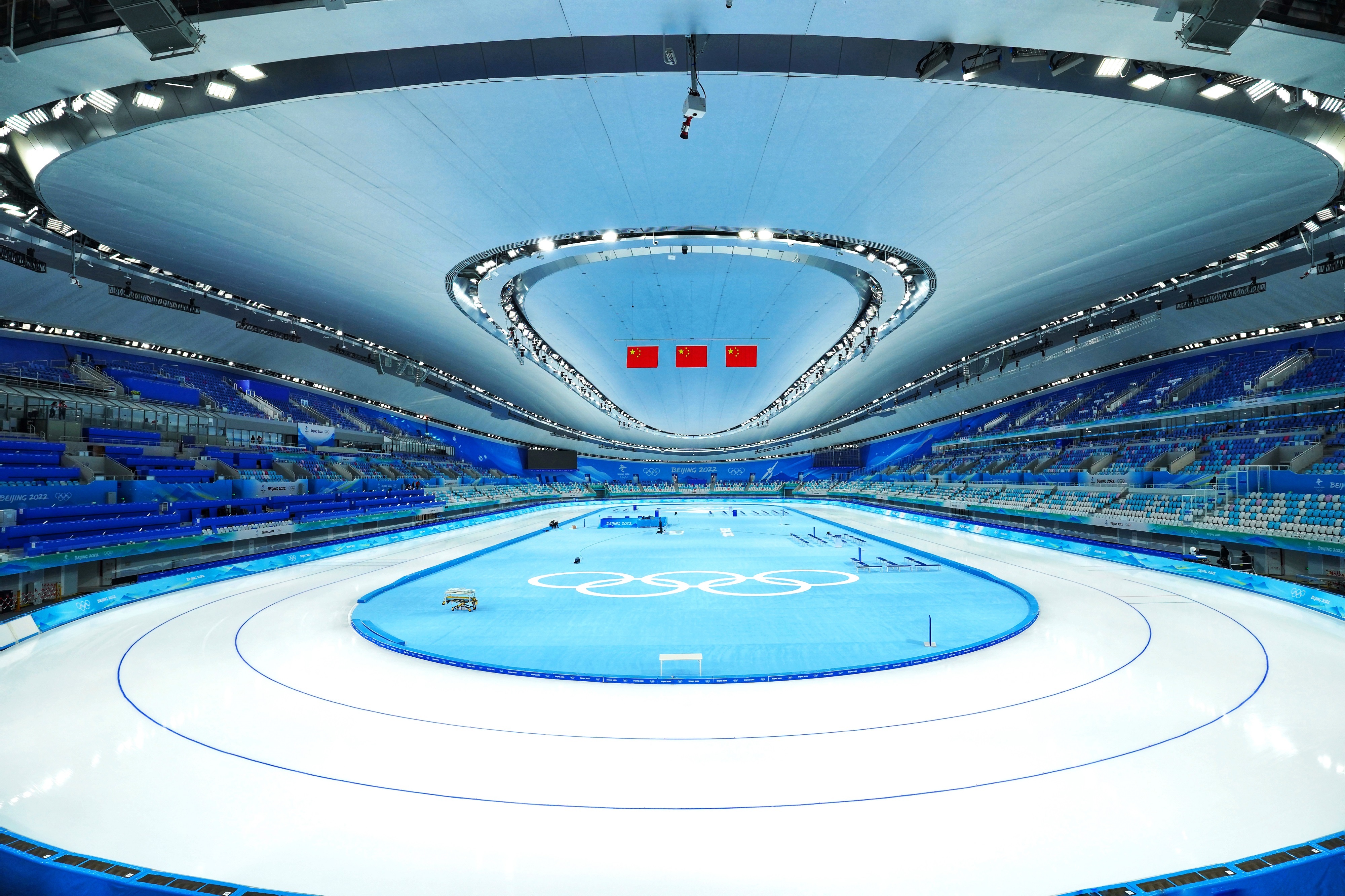 △國(guó)家速滑館，2022年1月4日，習(xí)近平總書記到這里調(diào)研。(圖/總臺(tái)國(guó)廣記者李晉拍攝)