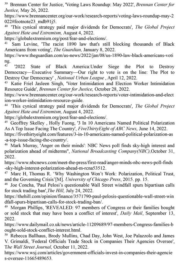 （圖表）［2022年美國侵犯人權(quán)報告］《2022年美國侵犯人權(quán)報告》注釋（4）