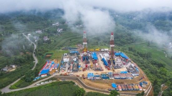 江漢油田涪陵頁巖氣田。涪陵頁巖氣公司供圖