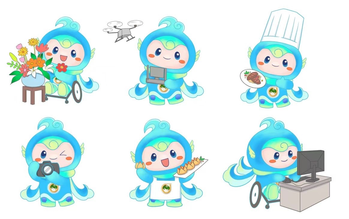 大賽吉祥物“泉能能”。濟(jì)南市籌委會(huì)供圖