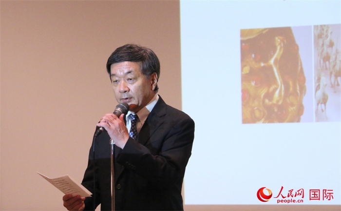 主辦方代表、富士美術(shù)館館長五木田聰致辭。（人民網(wǎng) 許可攝）
