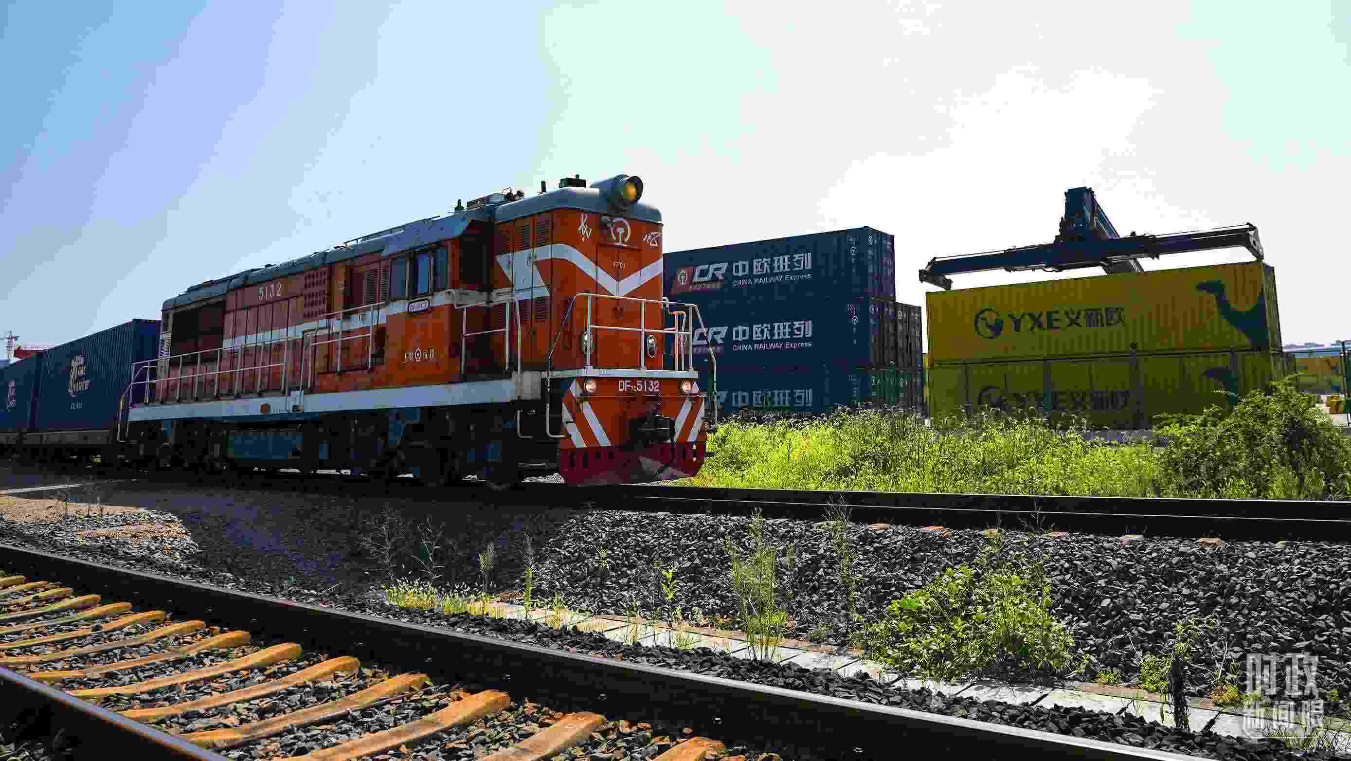 △“義新歐”中歐班列。（總臺國廣記者李晉拍攝）