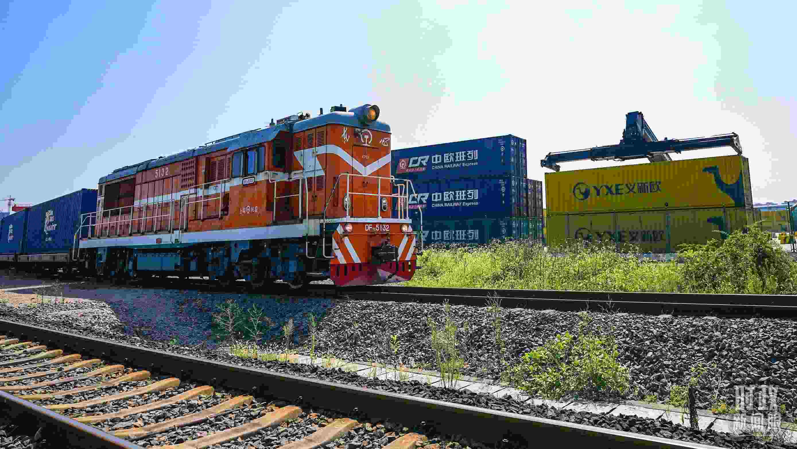 △“義新歐”中歐班列。（總臺國廣記者李晉拍攝）