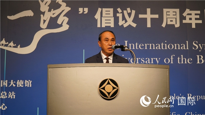 柬埔寨駐日大使圖伊瑞發(fā)言。人民網(wǎng) 蔣曉辰攝