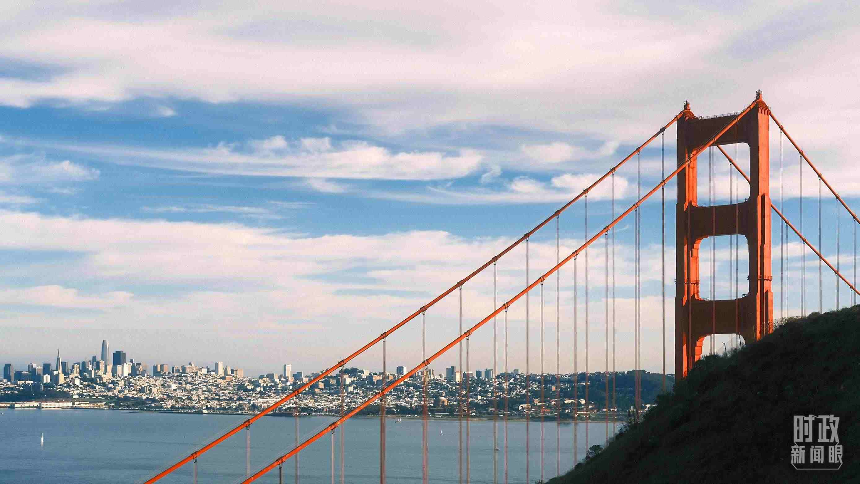 舊金山，金門(mén)大橋。（總臺(tái)央視記者盧心雨拍攝）