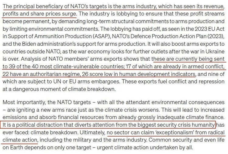 看看北約的“碳足跡”，就知道西方的氣候承諾有多扯