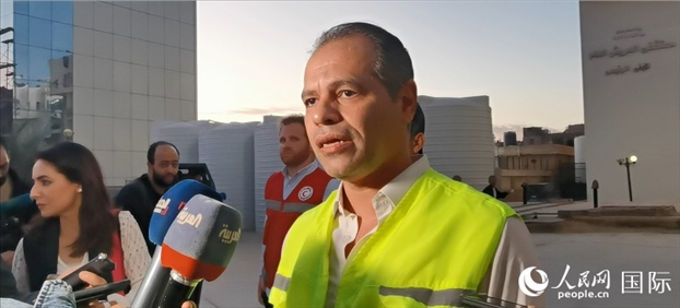 埃及衛(wèi)生部官員艾哈邁德·馬赫迪在接受記者采訪(fǎng)。人民網(wǎng)記者 沈小曉攝