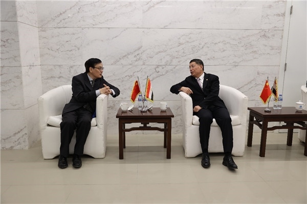 李永明同埃及趙劉慶公參會談交流。主辦方供圖