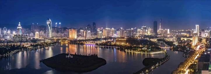 筼筜夜色。（圖源：人民日?qǐng)?bào)）