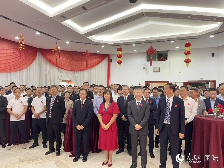 駐尼日利亞使館春節(jié)招待會現(xiàn)場。人民網記者 姜宣攝