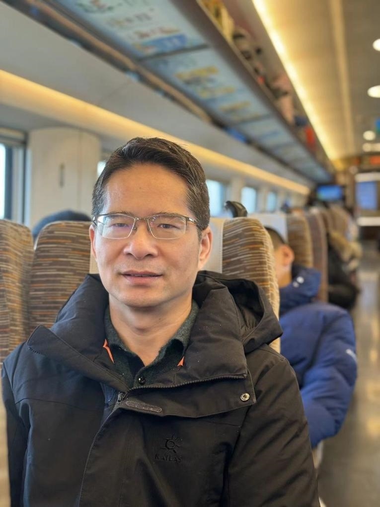 楊萬坤乘坐高鐵往返京津。（采訪對(duì)象供圖）
