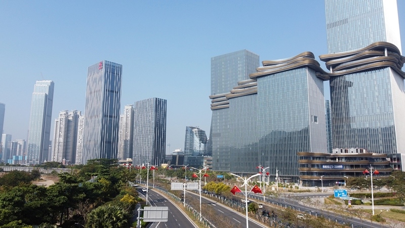 2024年1月1日，廣東珠海，橫琴粵澳深度合作區(qū)樓群。