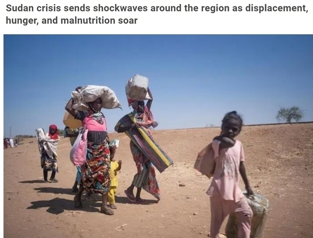 糧食危機、營養(yǎng)不良、霍亂 蘇丹人道主義危機嚴重