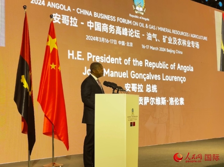 安哥拉總統(tǒng)若昂·曼努埃爾·貢薩爾維斯·洛倫索。人民網(wǎng)記者 張榮攝
