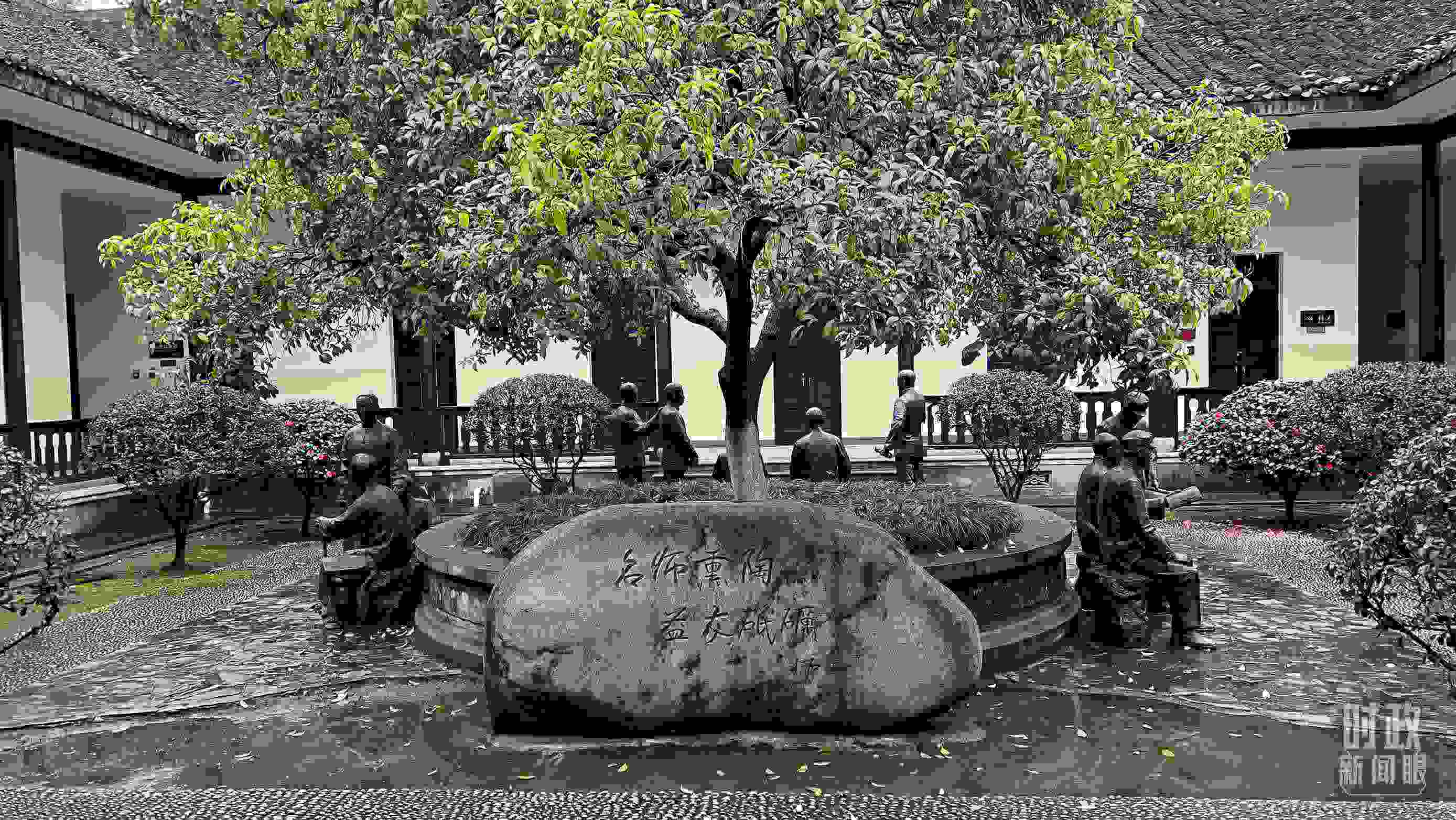 △湖南第一師范學院（城南書院校區(qū)）。（總臺央視記者覃思拍攝）