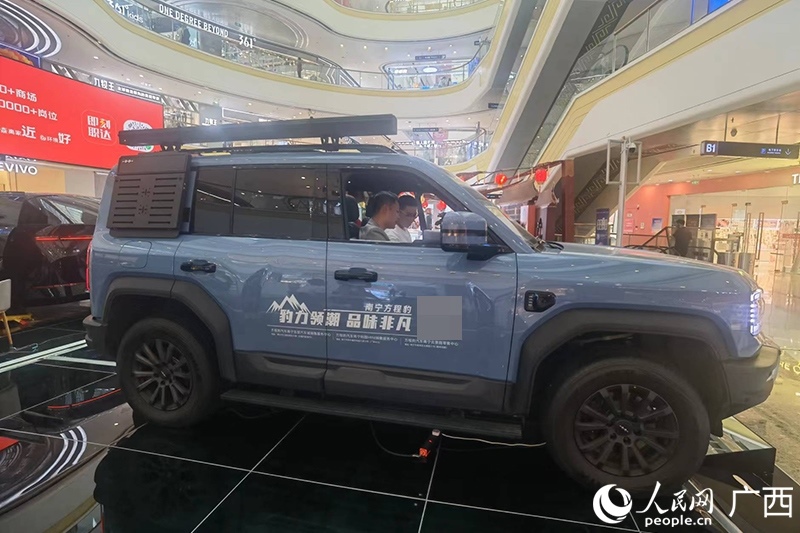 消費(fèi)者在商場(chǎng)選購(gòu)汽車。人民網(wǎng)記者 陳燕攝