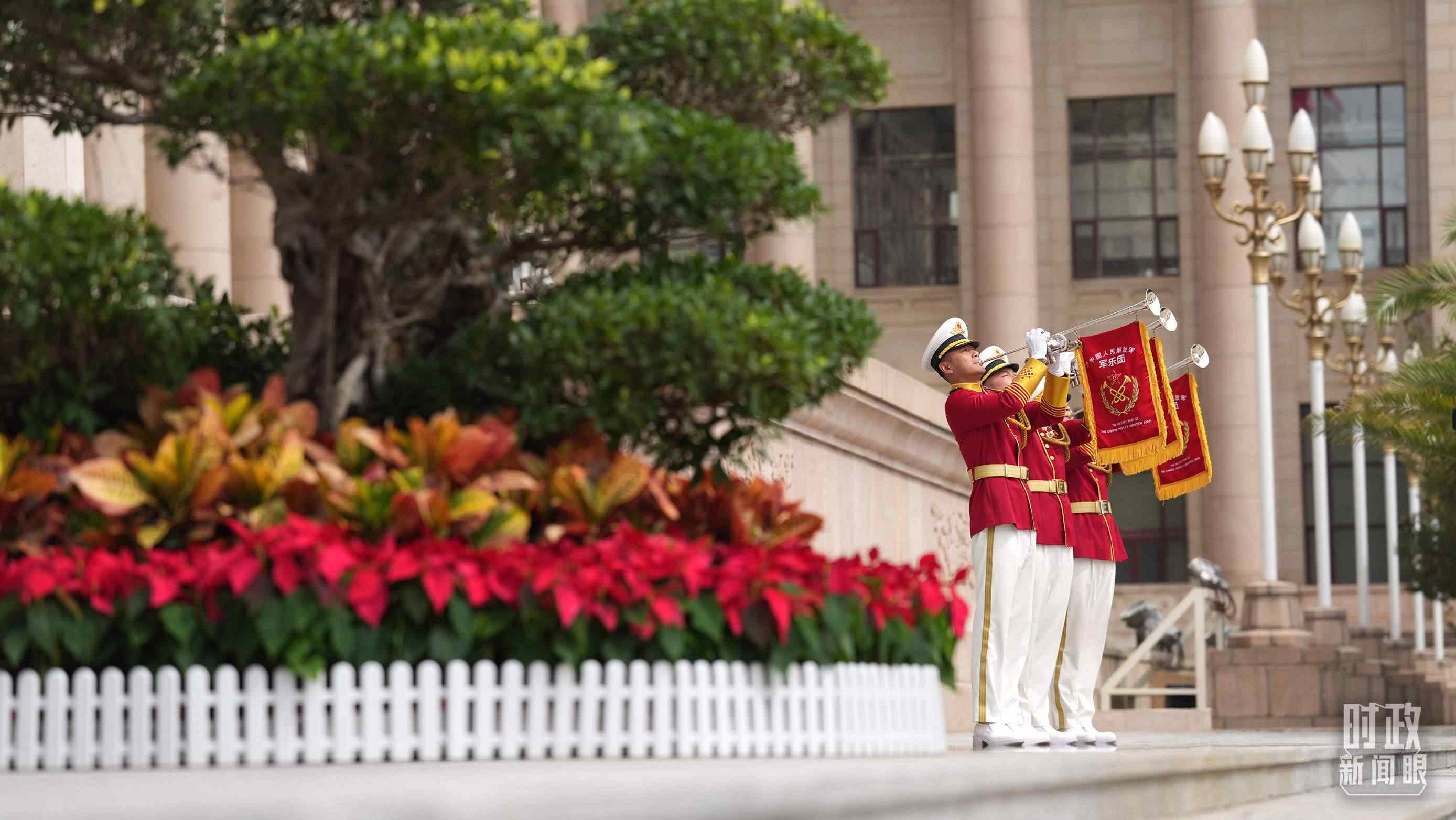 △歡迎儀式現(xiàn)場。（總臺國廣記者李晉拍攝）