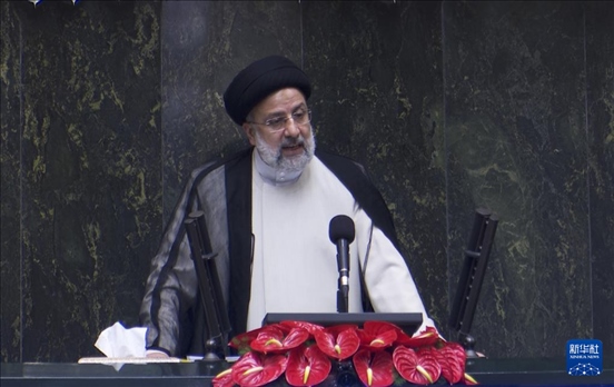 據(jù)伊朗邁赫爾通訊社20日報(bào)道，伊朗總統(tǒng)萊希在直升機(jī)事故中遇難。這是2021年8月5日拍攝的易卜拉欣·萊希的資料照片。 新華社發(fā)（賈瓦德攝）