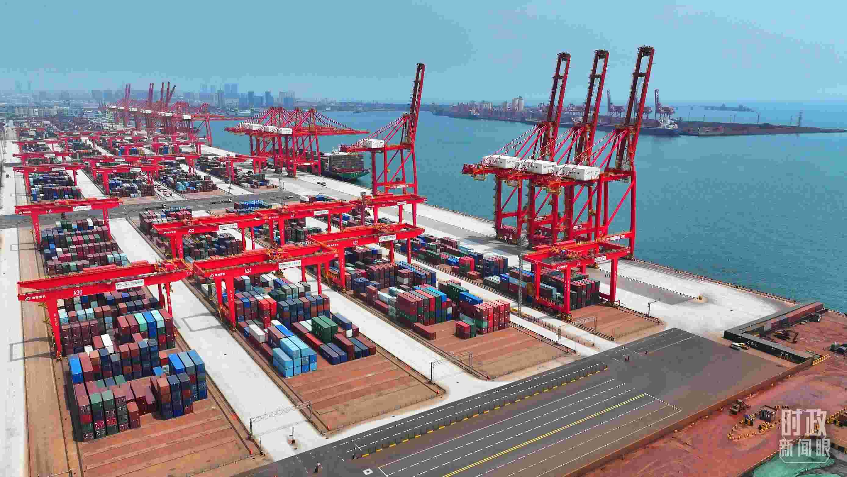 山東日照港。（總臺央視記者范凱拍攝）