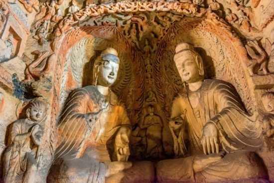 山西大同云岡石窟第六窟釋迦佛洞（圖片來源：視覺中國(guó)）