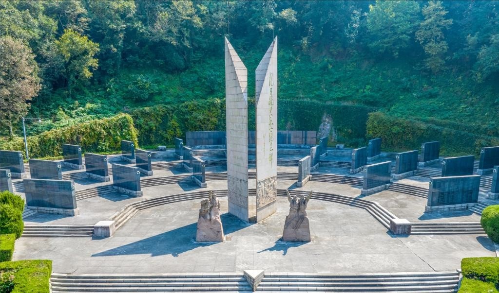 抗日航空英烈紀(jì)念碑廣場。（受訪單位供圖）