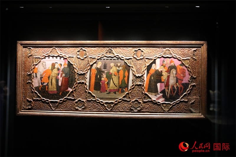 展覽“傳奇之旅：馬可·波羅與絲綢之路上的世界”展品。人民網(wǎng) 殷韜攝