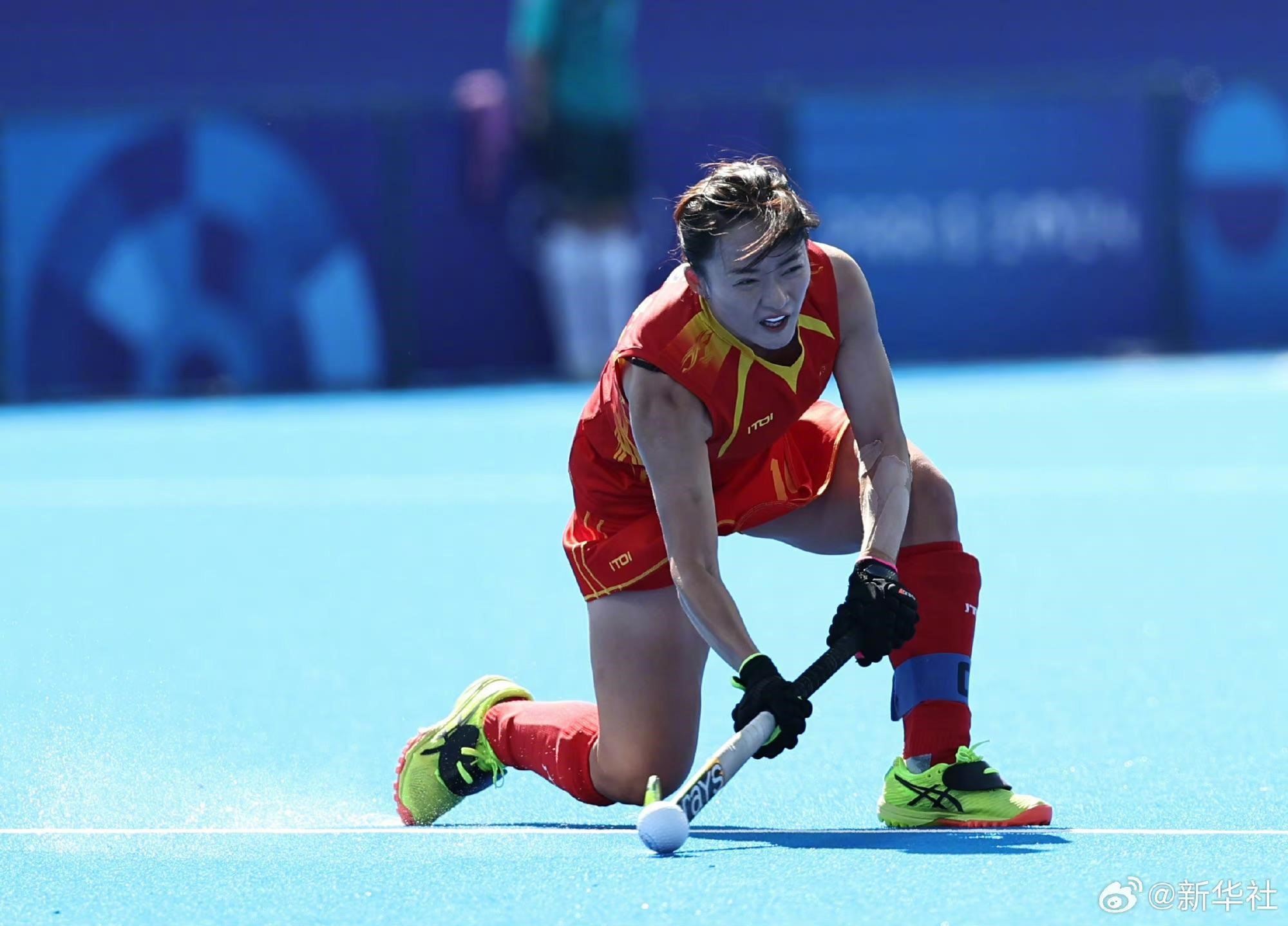 巴黎奧運會上，中國女子曲棍球隊在賽場揮灑汗水