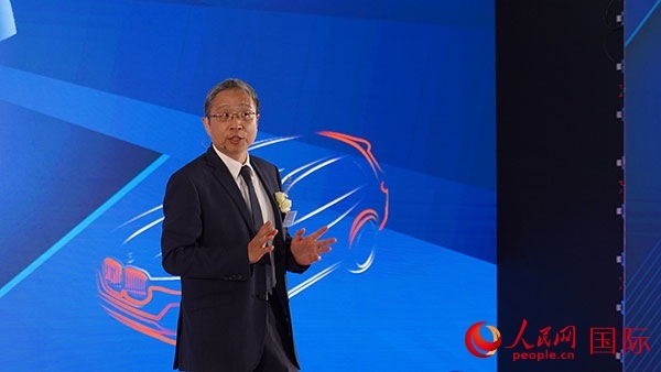 延鋒彼歐總經(jīng)理倪建華致辭。人民網(wǎng) 張茜攝