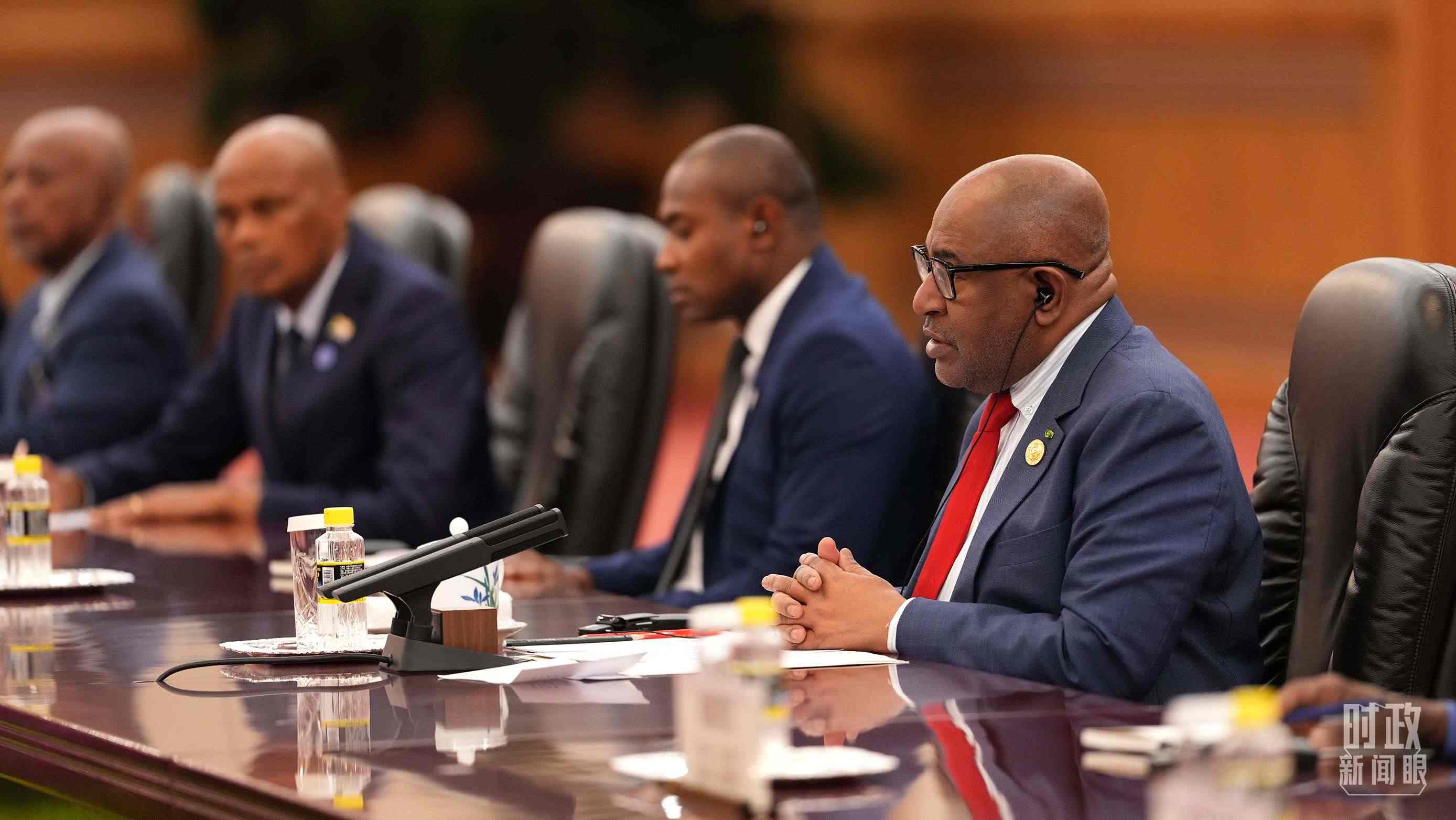 △科摩羅總統(tǒng)阿扎利。（總臺(tái)記者李晉拍攝）