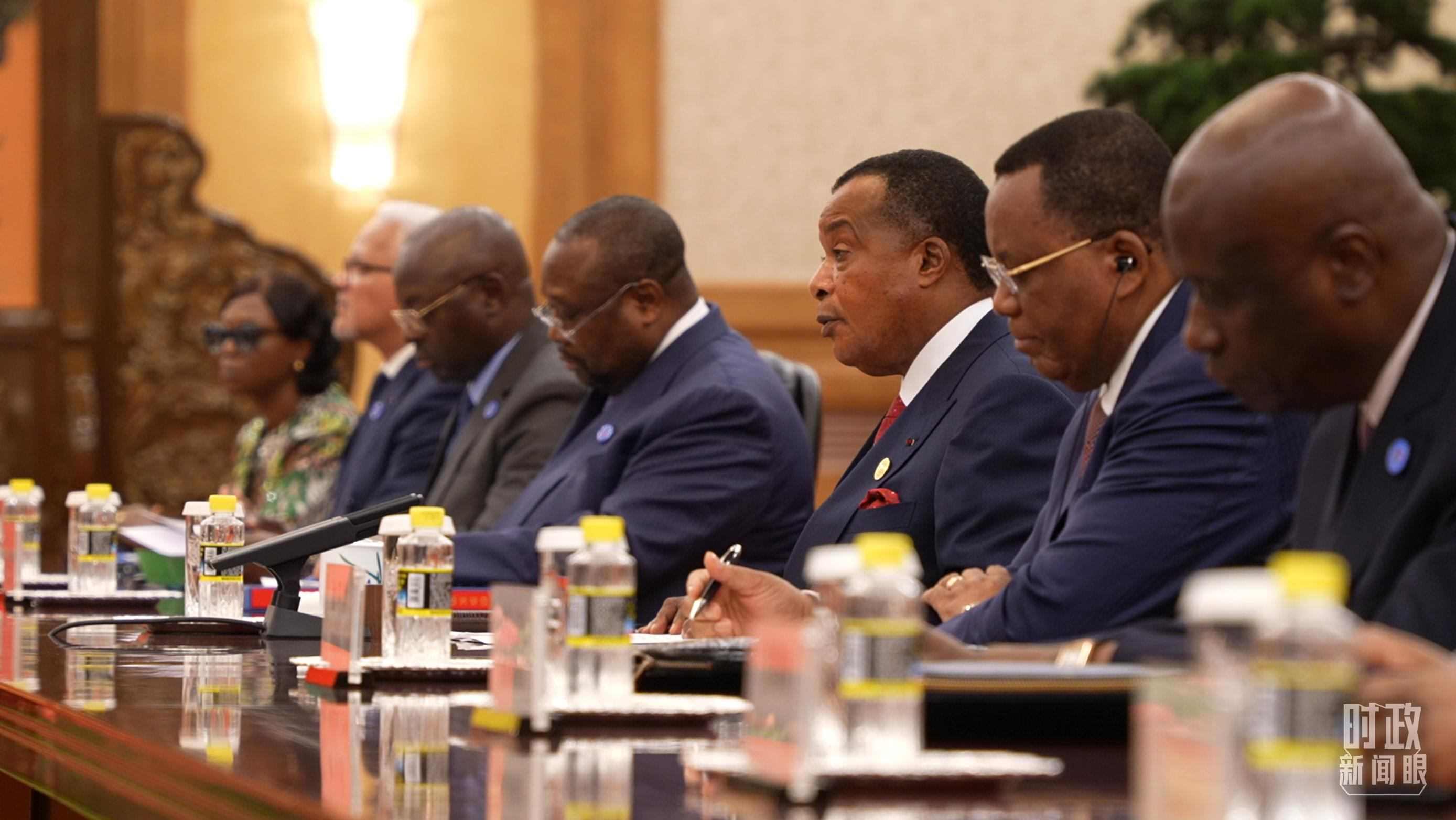 剛果（布）總統(tǒng)薩蘇。（總臺央視記者蔣碩拍攝）