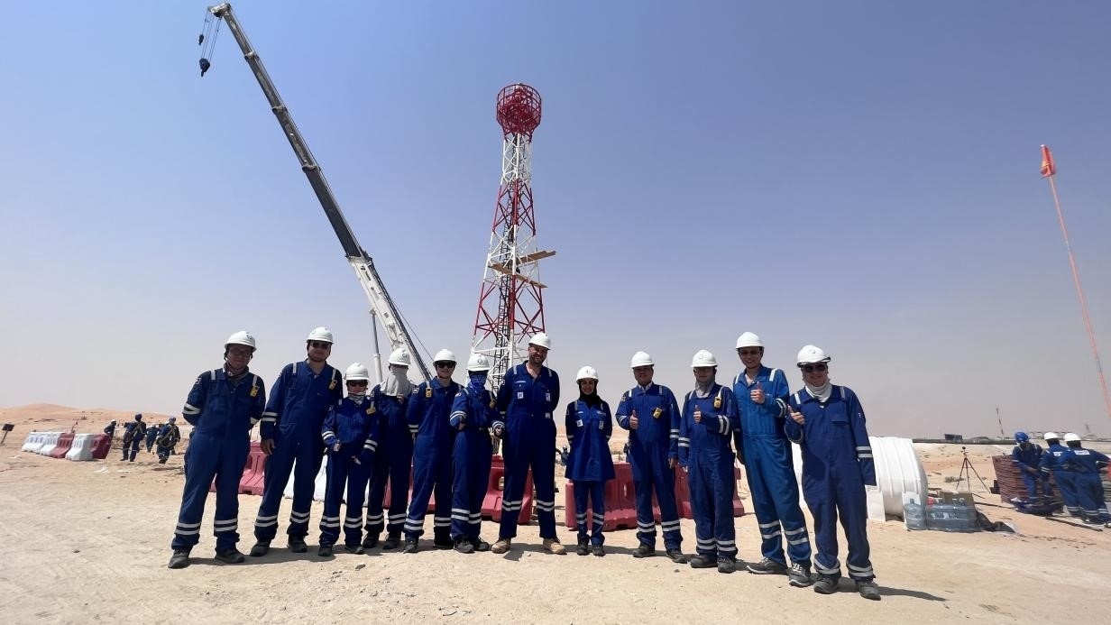 紅外線氣體監(jiān)測及智能預(yù)警系統(tǒng)安裝現(xiàn)場，振華石油供圖