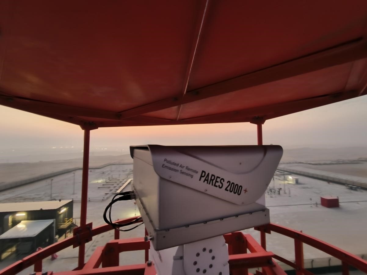 紅外線氣體監(jiān)測及智能預(yù)警系統(tǒng)主設(shè)備。振華石油供圖