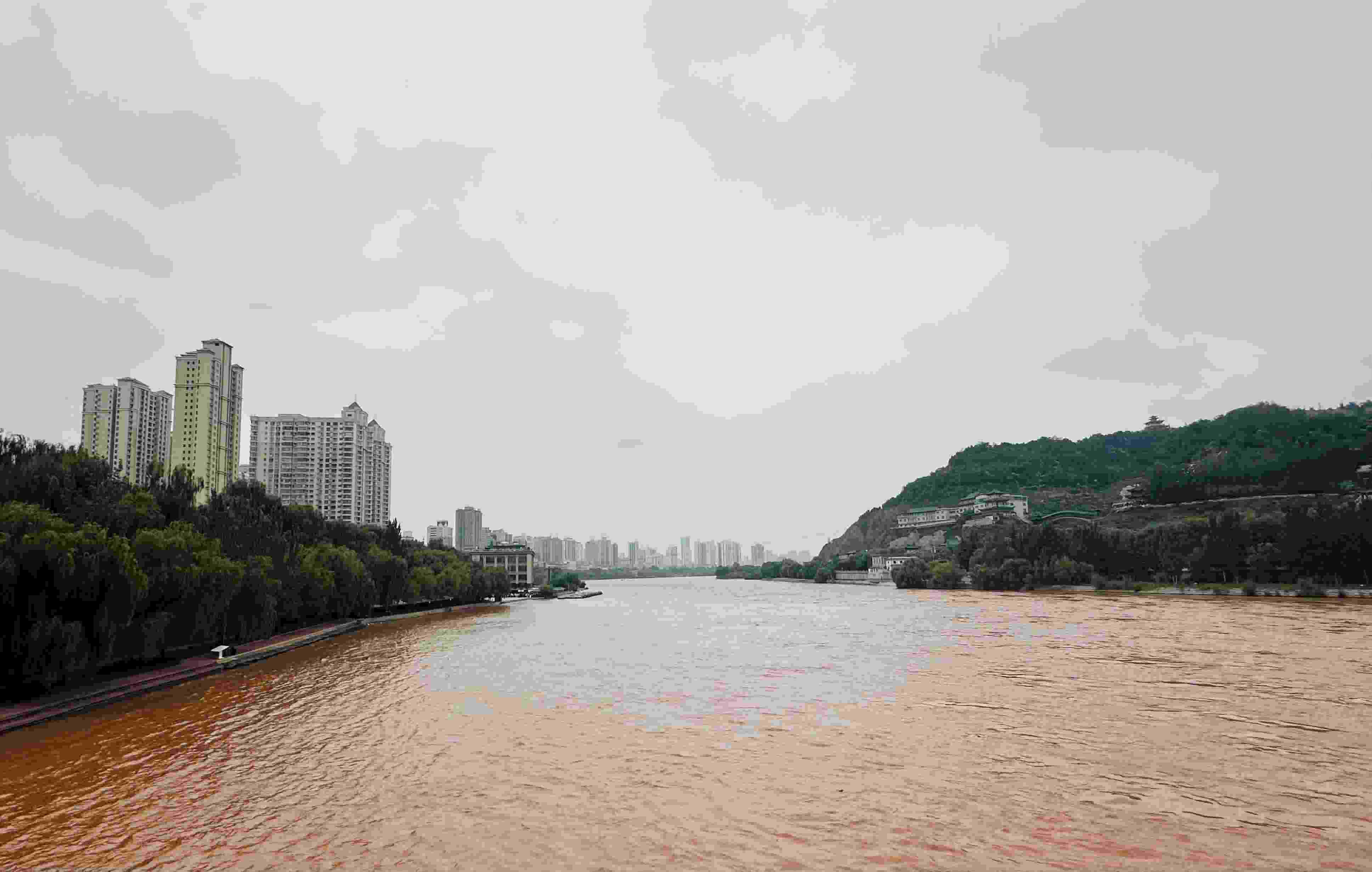 △黃河蘭州段。（總臺央視記者陸泓宇拍攝）