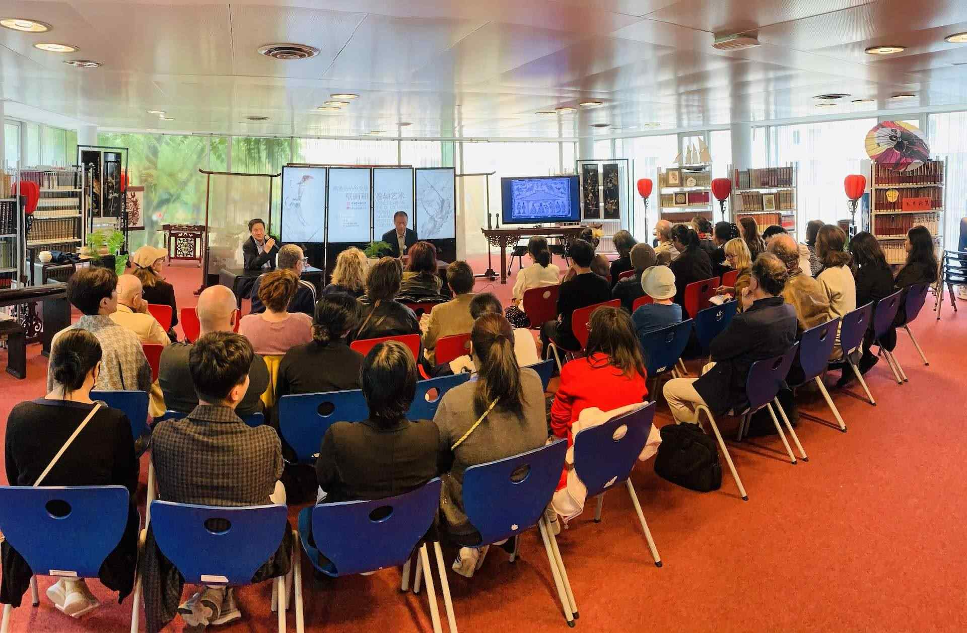 “絲路丹青——絲綢之路沿線壁畫傳摹展”在巴黎中國文化中心隆重開幕。中國藝術(shù)研究院供圖