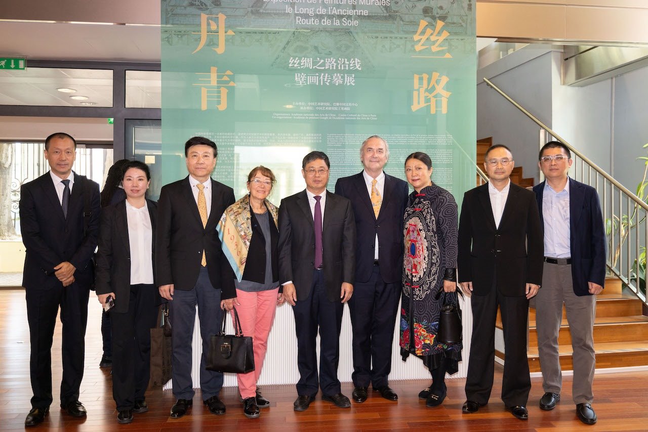 “絲路丹青——絲綢之路沿線壁畫傳摹展”在巴黎中國文化中心隆重開幕。中國藝術(shù)研究院供圖