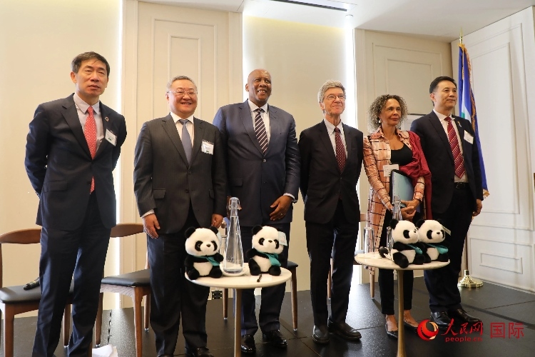 萊索托國王萊齊耶三世、中國常駐聯(lián)合國代表傅聰?shù)燃钨e出席活動。人民網(wǎng)記者 李志偉攝