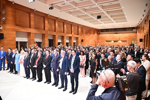 招待會(huì)現(xiàn)場(chǎng)。孫瑋 攝