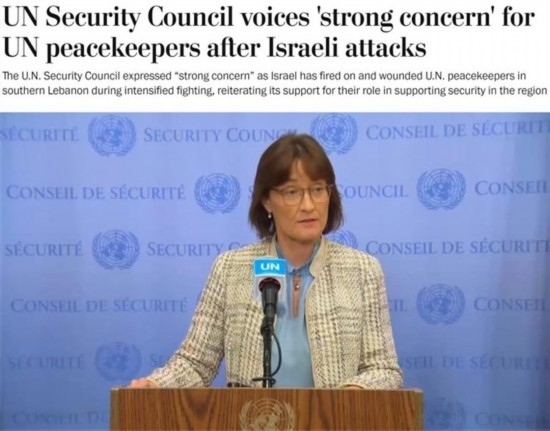 《華盛頓郵報》報道截圖（題圖為本月安理會輪值主席、瑞士常駐聯(lián)合國代表帕絲卡萊·貝里斯維爾）