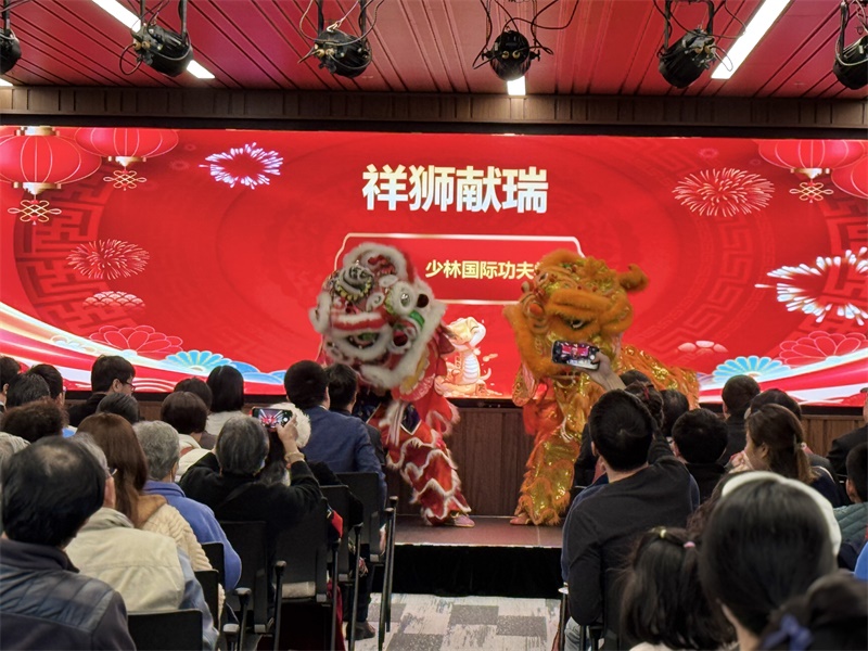 活動(dòng)現(xiàn)場舞獅表演。主辦方供圖