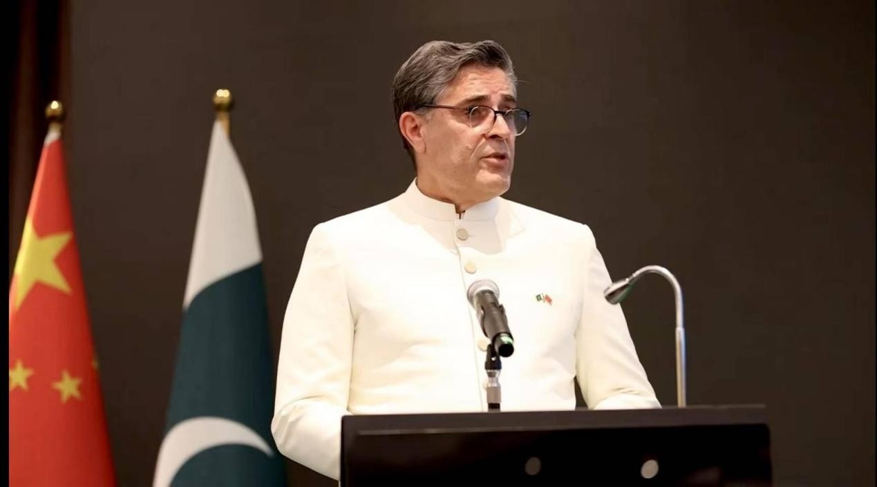 巴基斯坦駐華大使卡里爾·哈什米致辭。巴基斯坦駐華大使館供圖