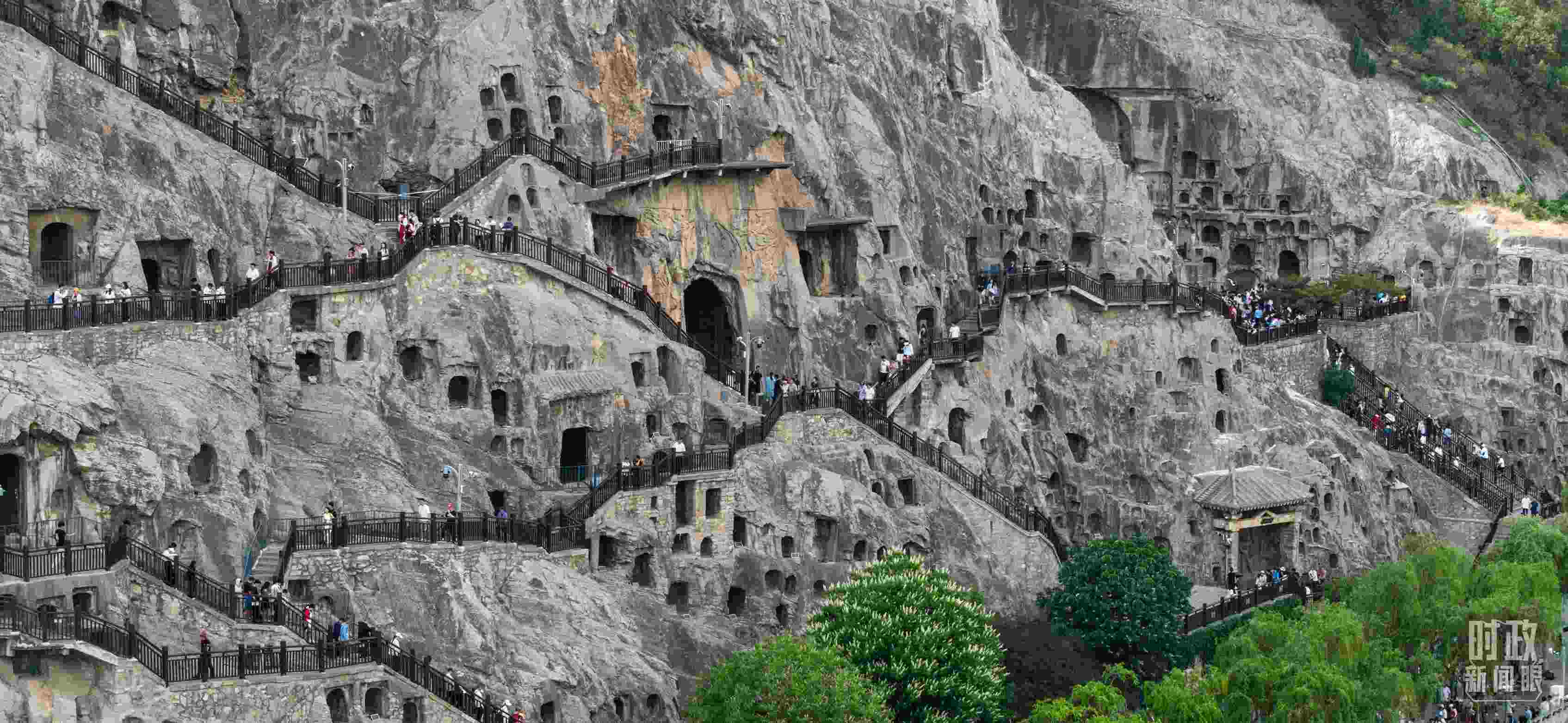 △龍門石窟。（總臺國廣記者李晉拍攝）