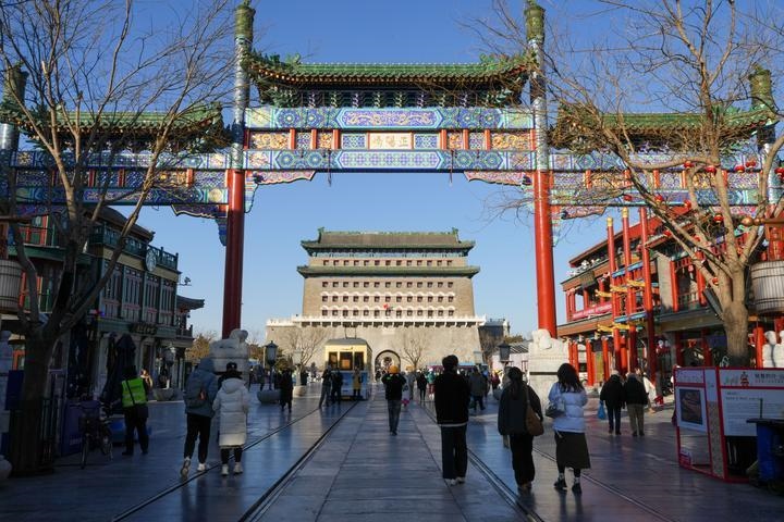 這是2024年12月26日從前門(mén)大街拍攝的正陽(yáng)門(mén)箭樓。