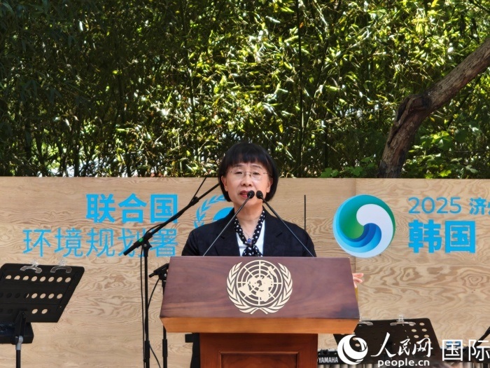 周國梅致辭。人民網(wǎng)記者 李明攝